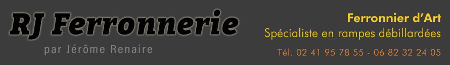 Ferronnerie d'art, rampes d'escalier débillardées